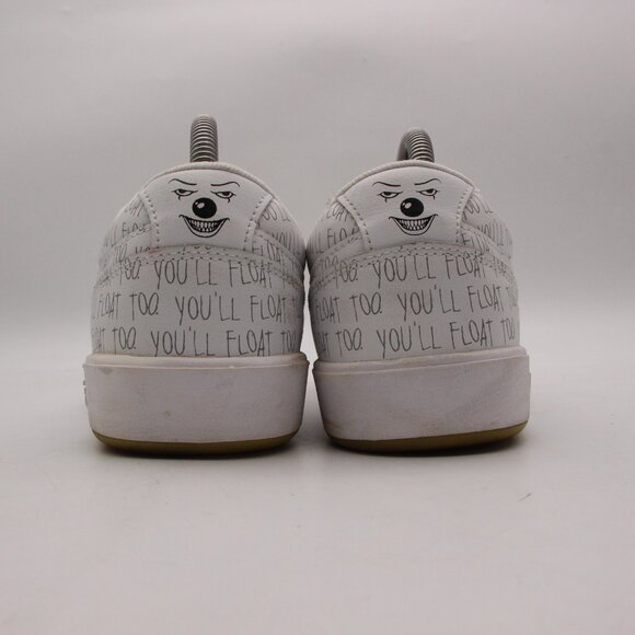 VANS House of Terror IT Shoes Men's 8.5 Women's 10 Pennywise White Sneakers - Picture 5 of 10